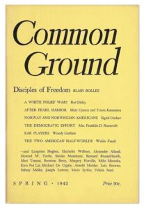 Cover of 1942 issue of Common Ground