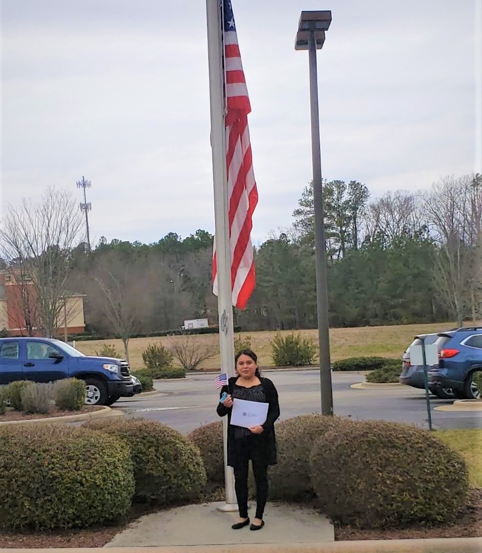 Congratulations to Monica on becoming a US Citizen!